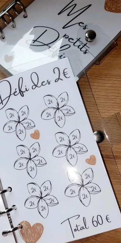 Kit de Démarrage Cœur Or - Budget Planner + Classeurs + Enveloppes