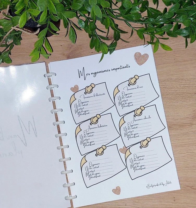 Kit de Démarrage Cœur Or - Budget Planner + Classeurs + Enveloppes
