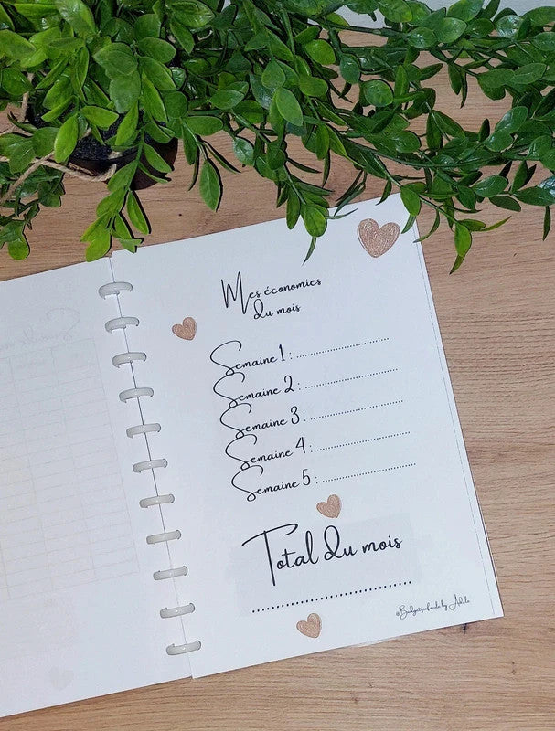 Kit de Démarrage Cœur Or - Budget Planner + Classeurs + Enveloppes