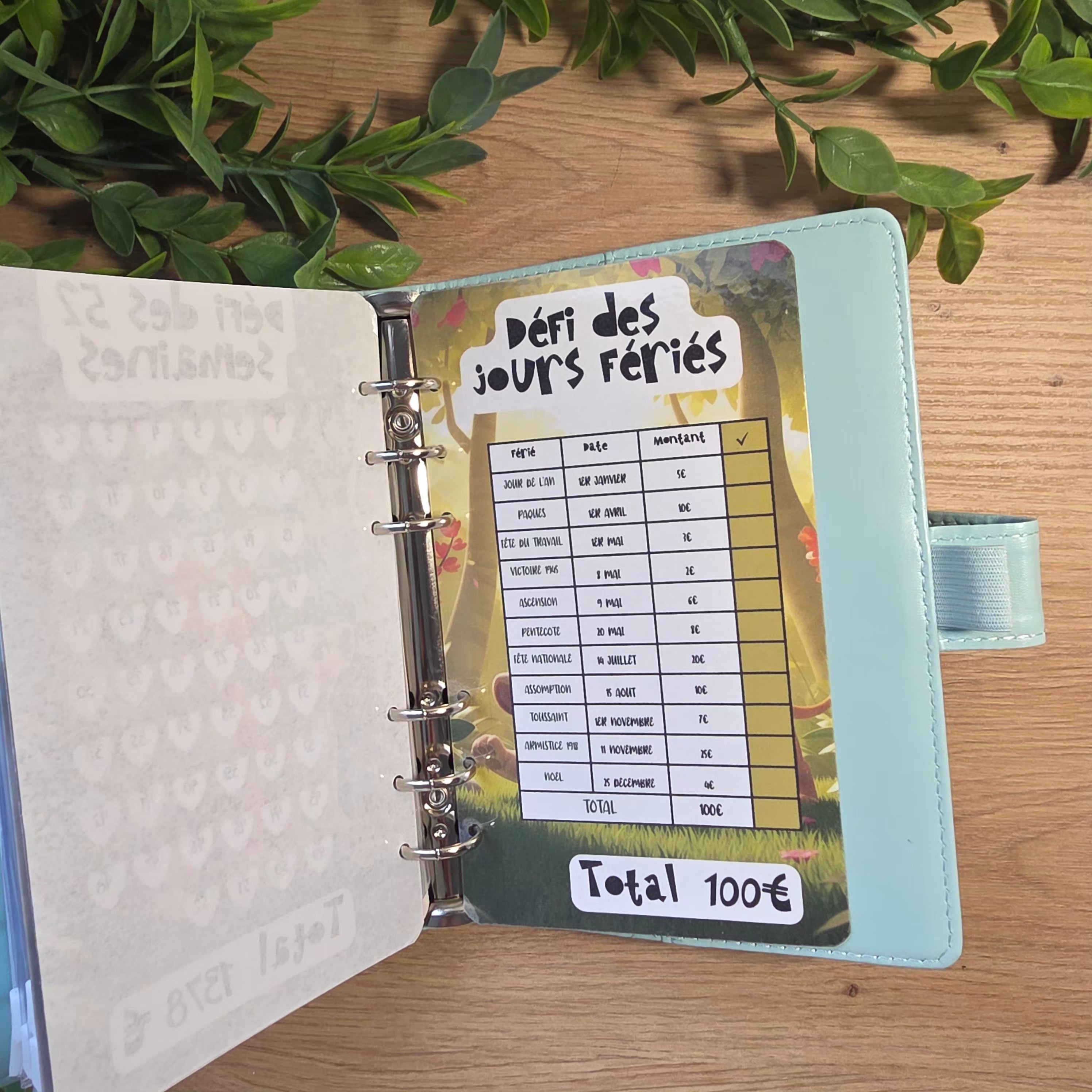 Classeur de Budget Complet "Simba" – Bleu Ciel (A6)