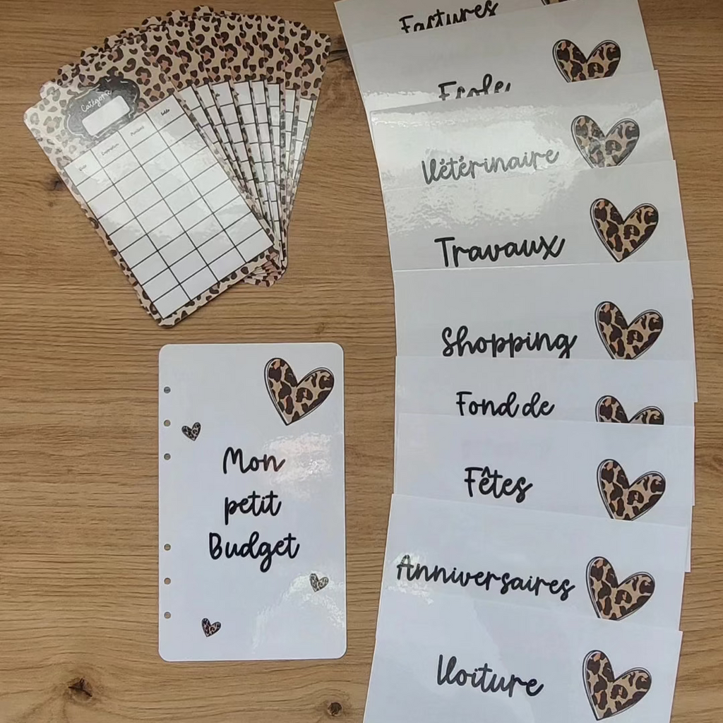 Kit de Démarrage Léopard - Budget Planner + Classeurs + Enveloppes