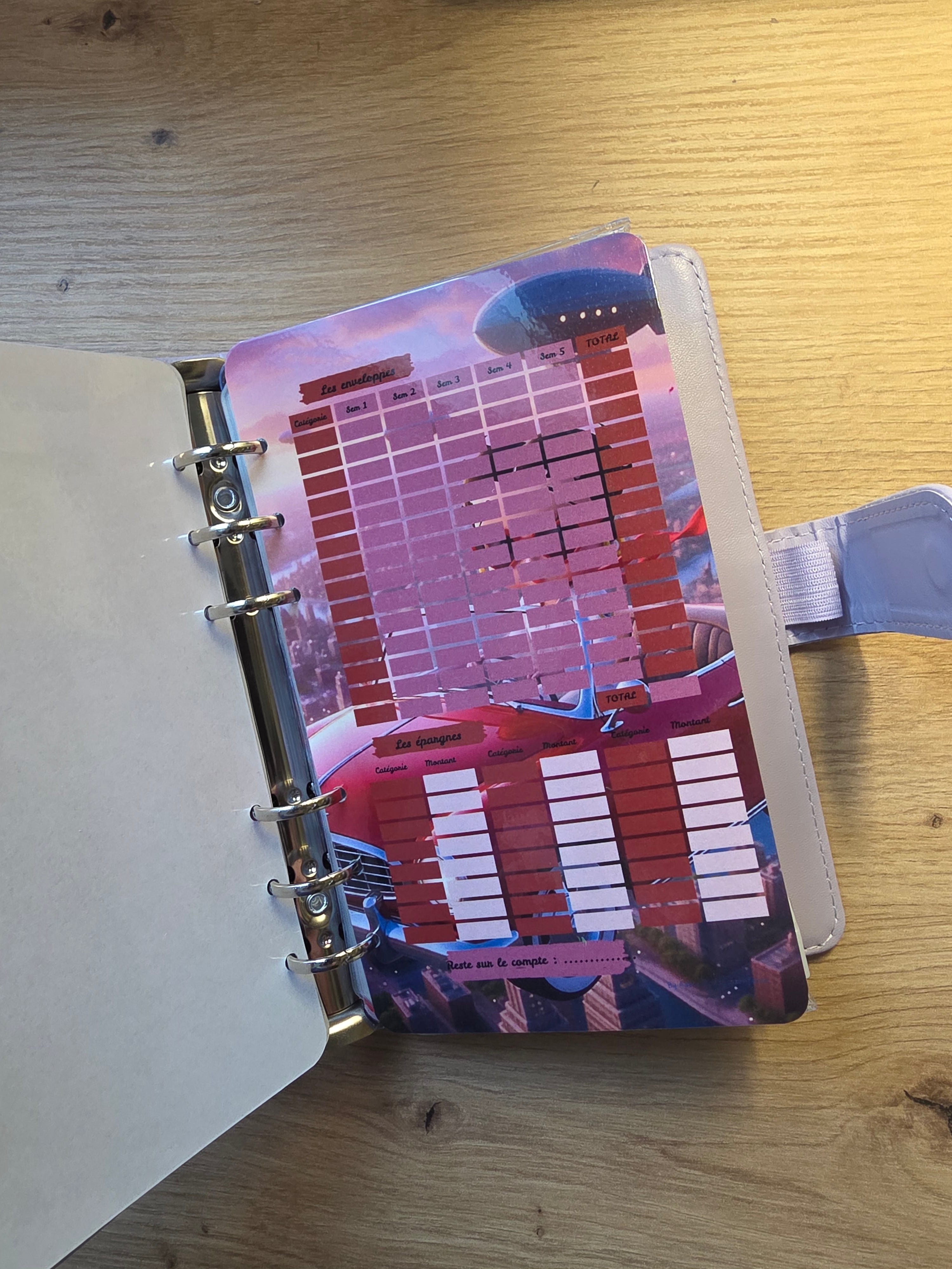 Classeur de Budget Complet "Betty Boop" – Mauve (A6)