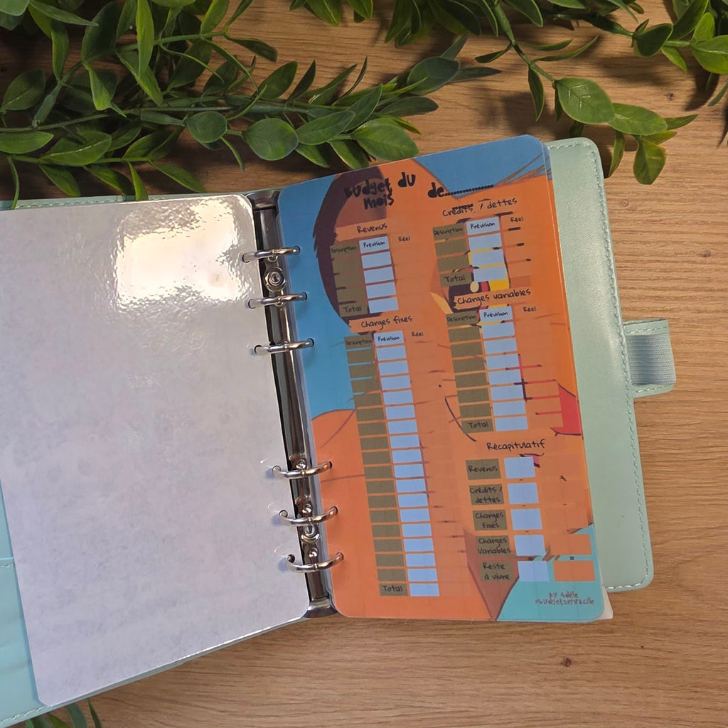 Classeur de Budget Complet "Simba" – Bleu Ciel (A6)