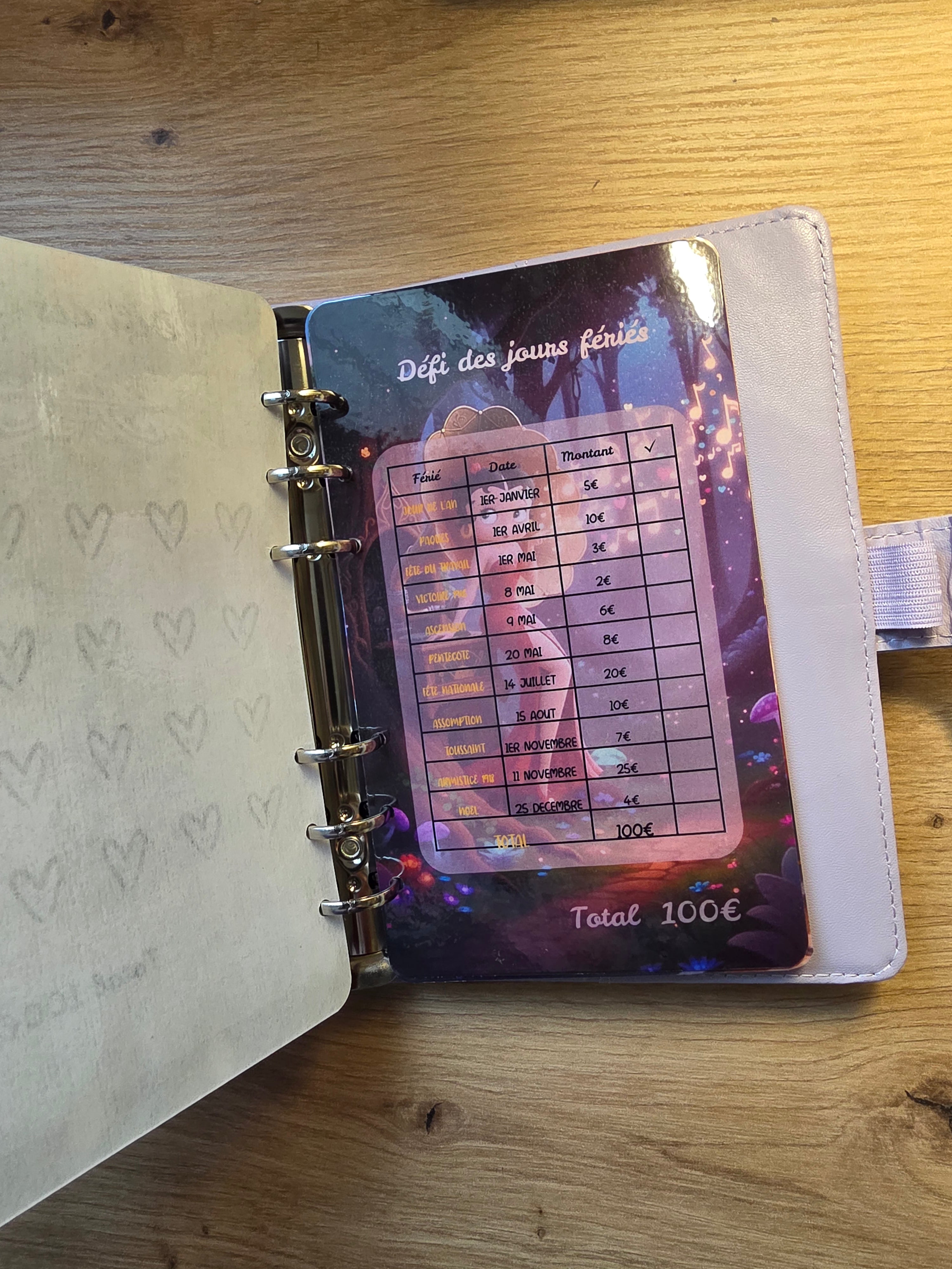 Classeur de Budget Complet "Betty Boop" – Mauve (A6)