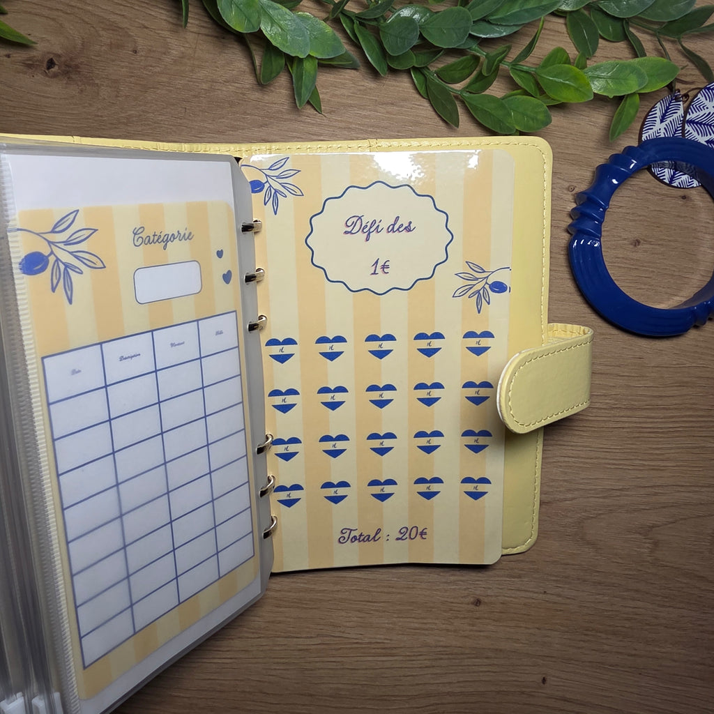 Classeur de Budget Complet "Dolce Vita" – Bleu  (A6)