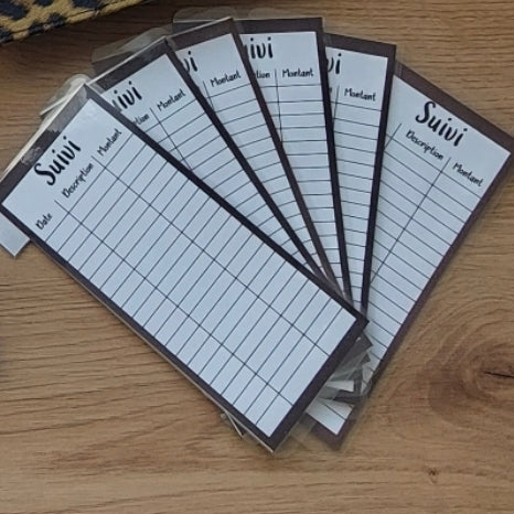 Enveloppes Budget Portefeuille – Thème Léopard (Lot de 6)