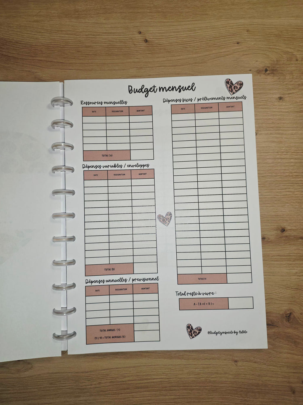✨ Budget Planner " Léopard" : Votre Allié Sérénité ✨