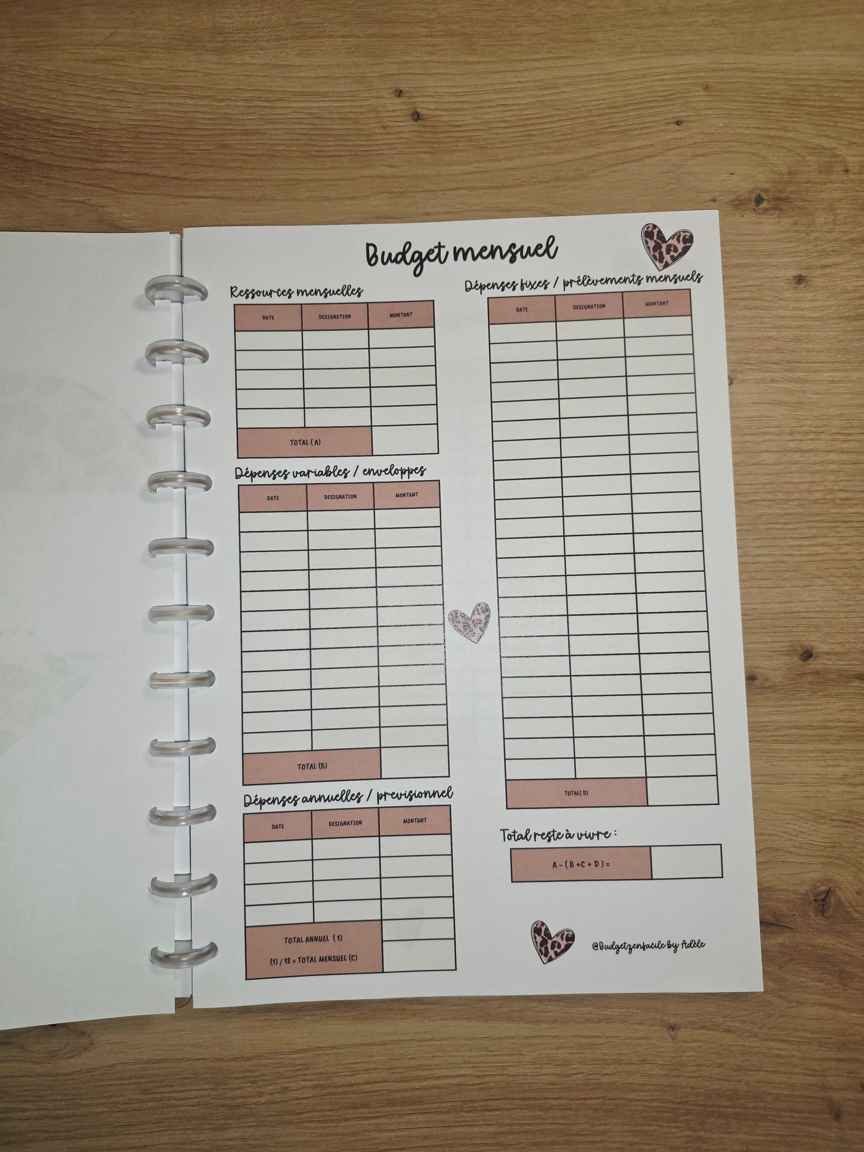 ✨ Budget Planner " Léopard" : Votre Allié Sérénité ✨