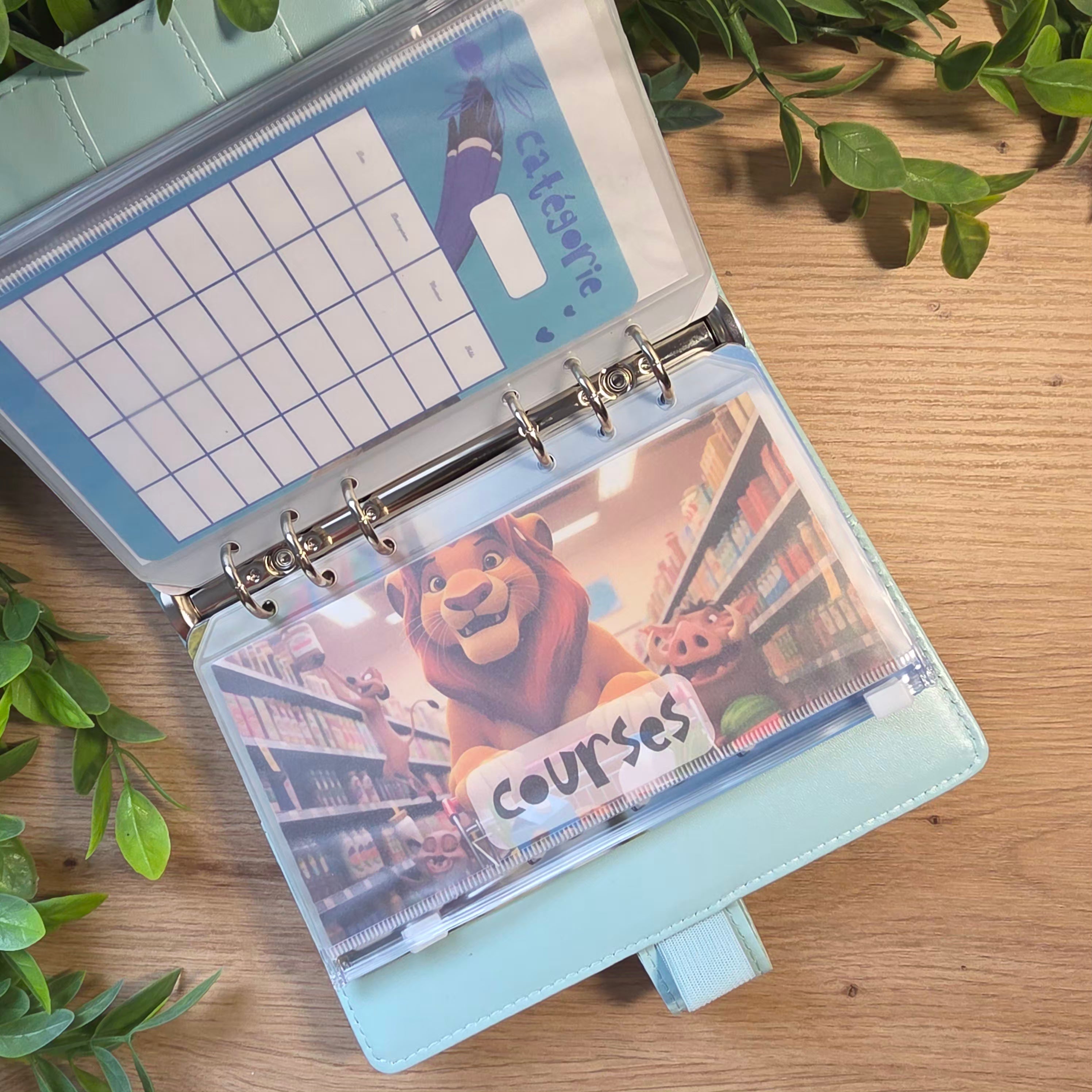 Classeur de Budget Complet "Simba" – Bleu Ciel (A6)