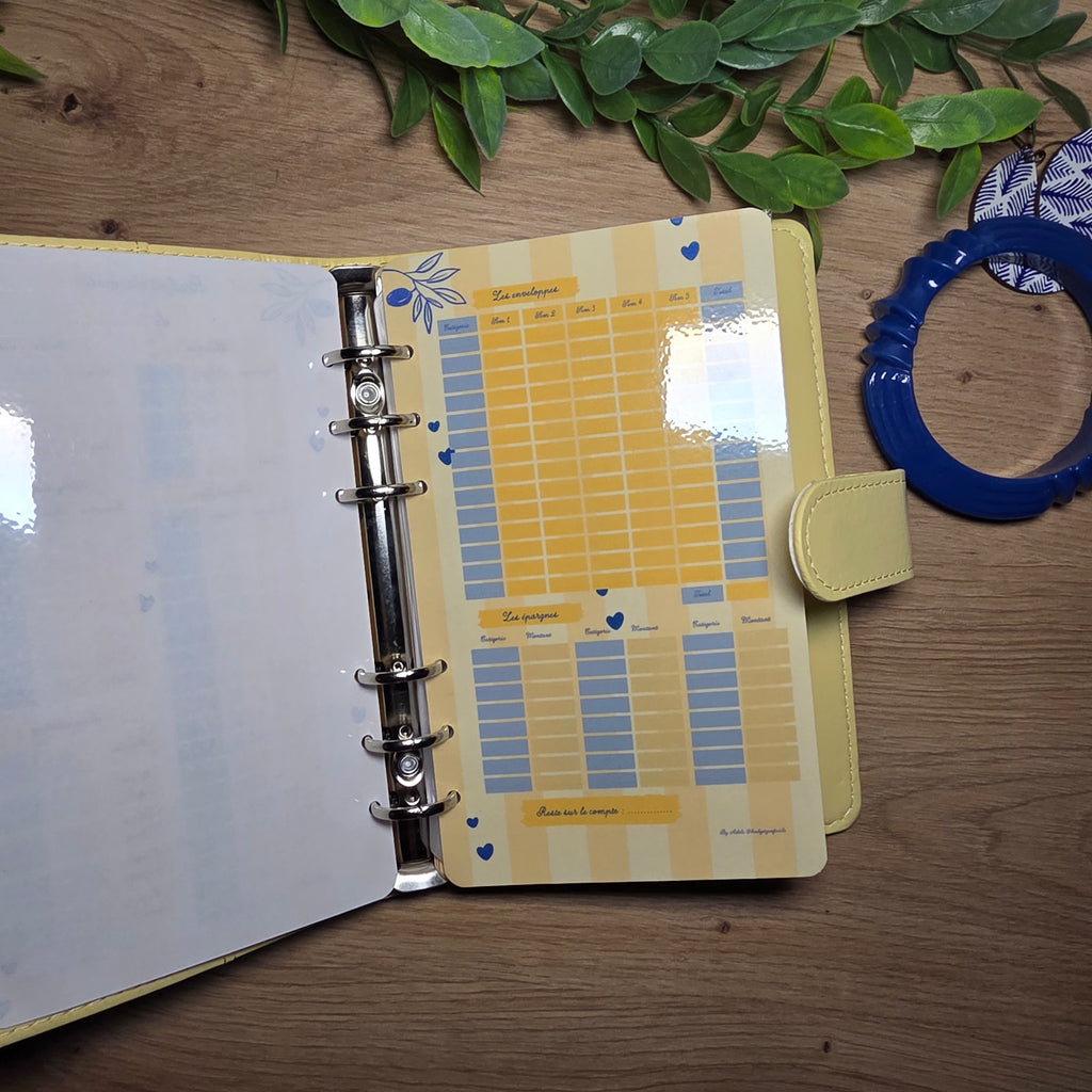 Classeur de Budget Complet "Dolce Vita" – Bleu  (A6)