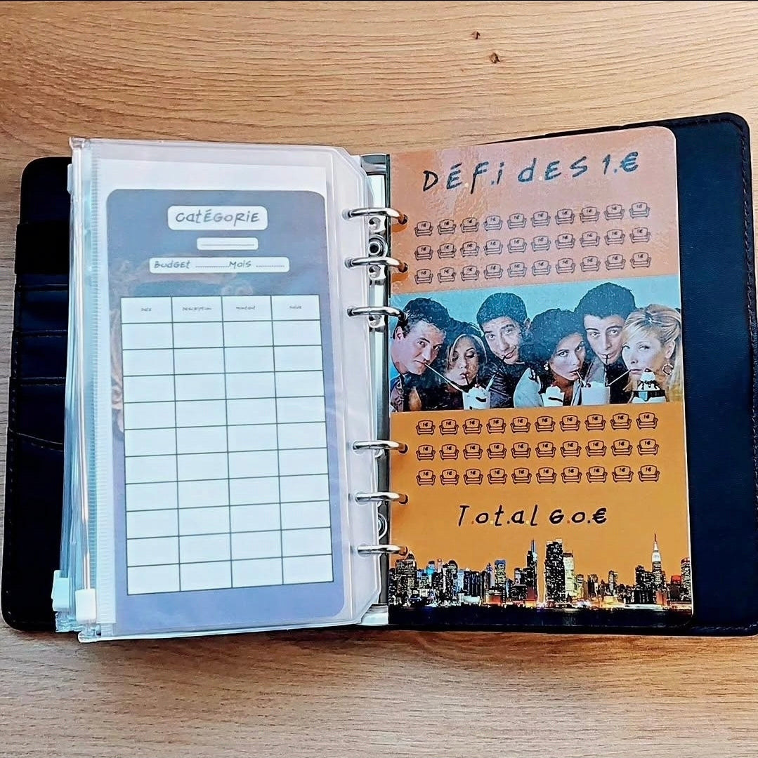 Classeur de Budget Complet "Friends" – noir (A6)