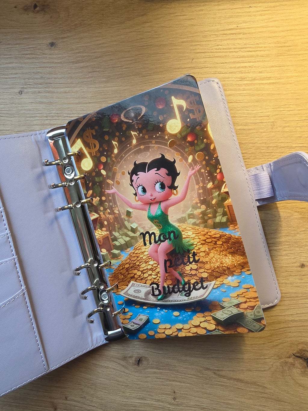 Classeur de Budget Complet "Betty Boop" – Mauve (A6)
