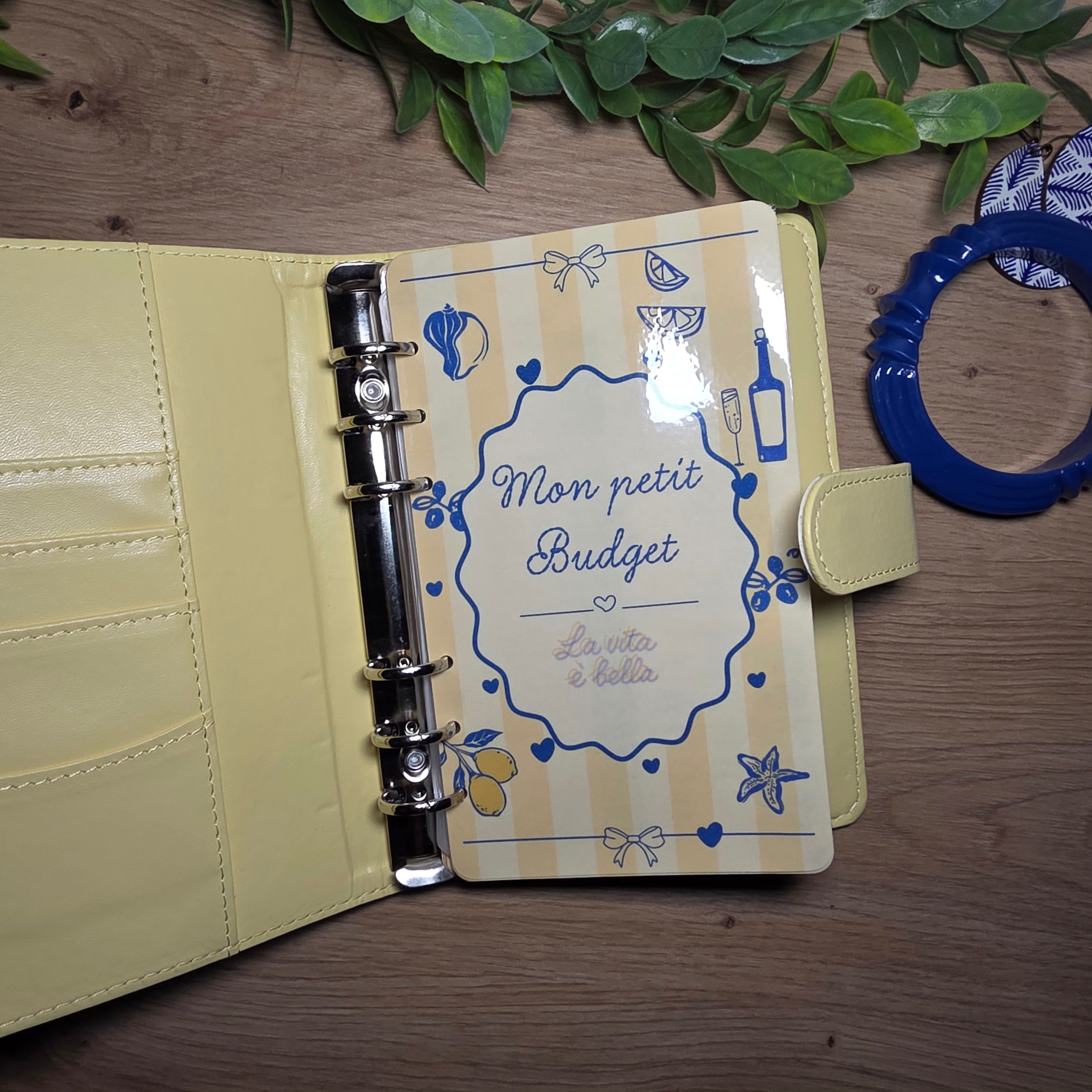 Classeur de Budget Complet "Dolce Vita" – Bleu  (A6)