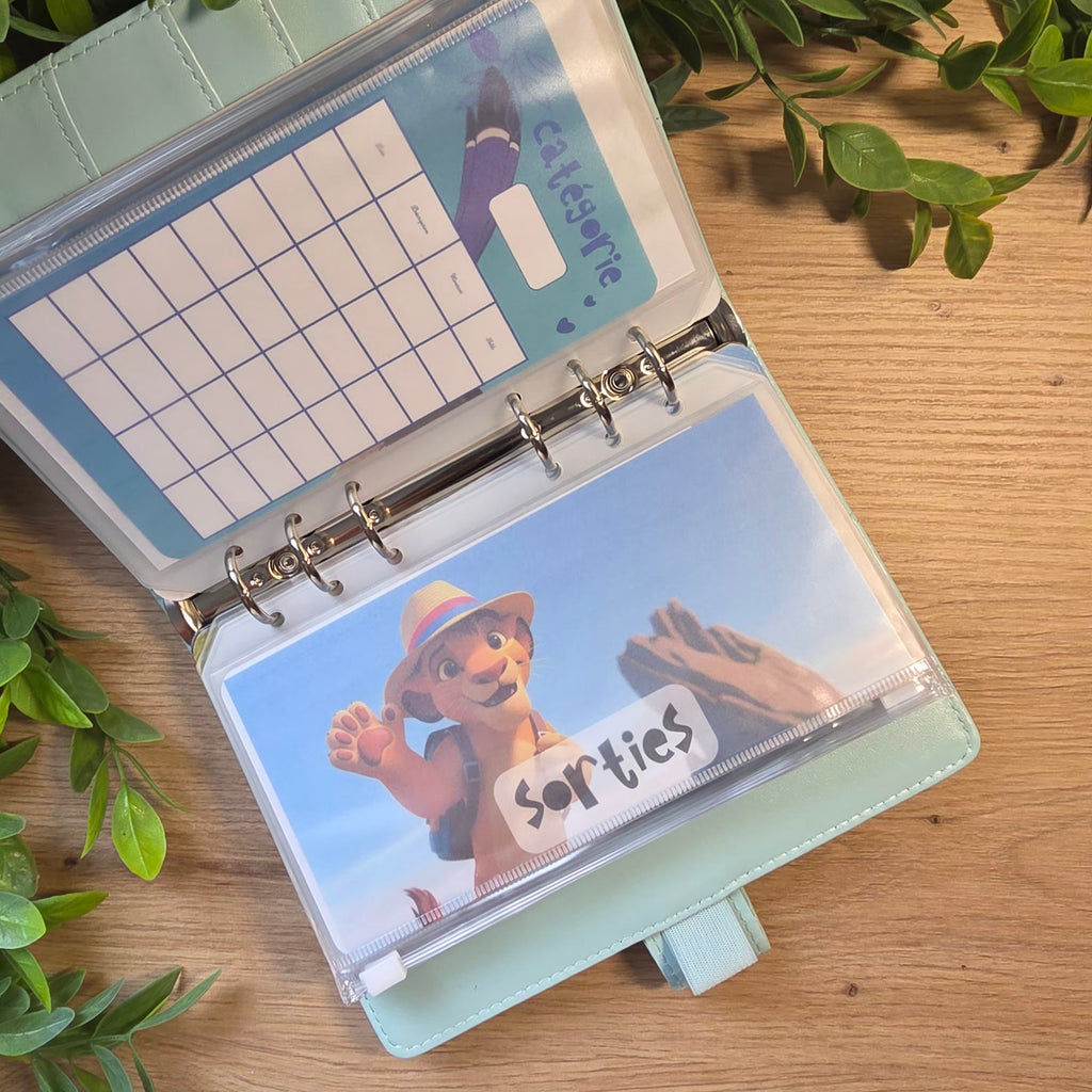 Classeur de Budget Complet "Simba" – Bleu Ciel (A6)