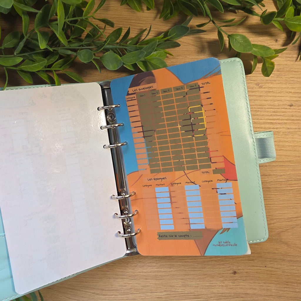 Classeur de Budget Complet "Simba" – Bleu Ciel (A6)