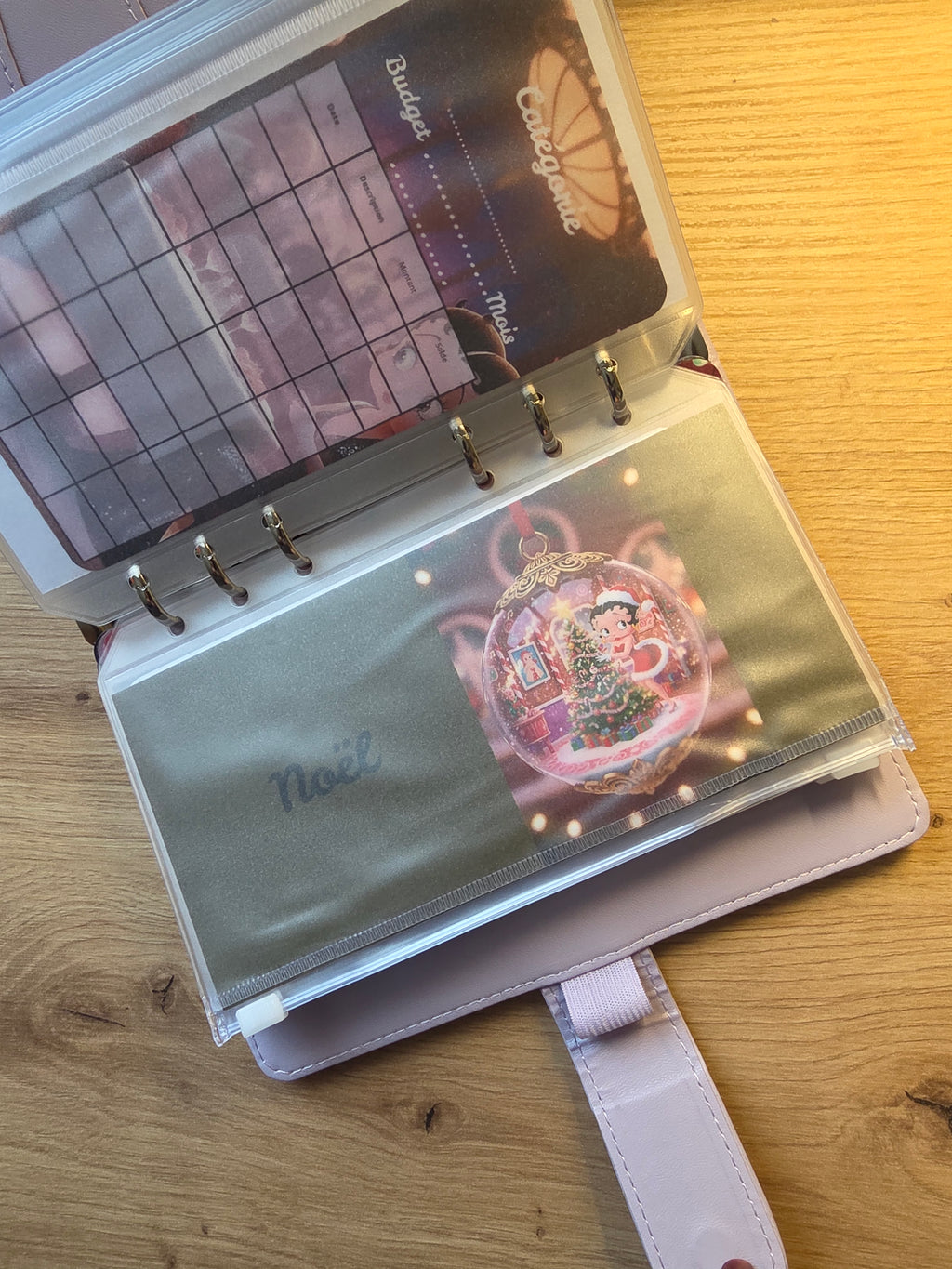 Classeur de Budget Complet "Betty Boop" – Mauve (A6)
