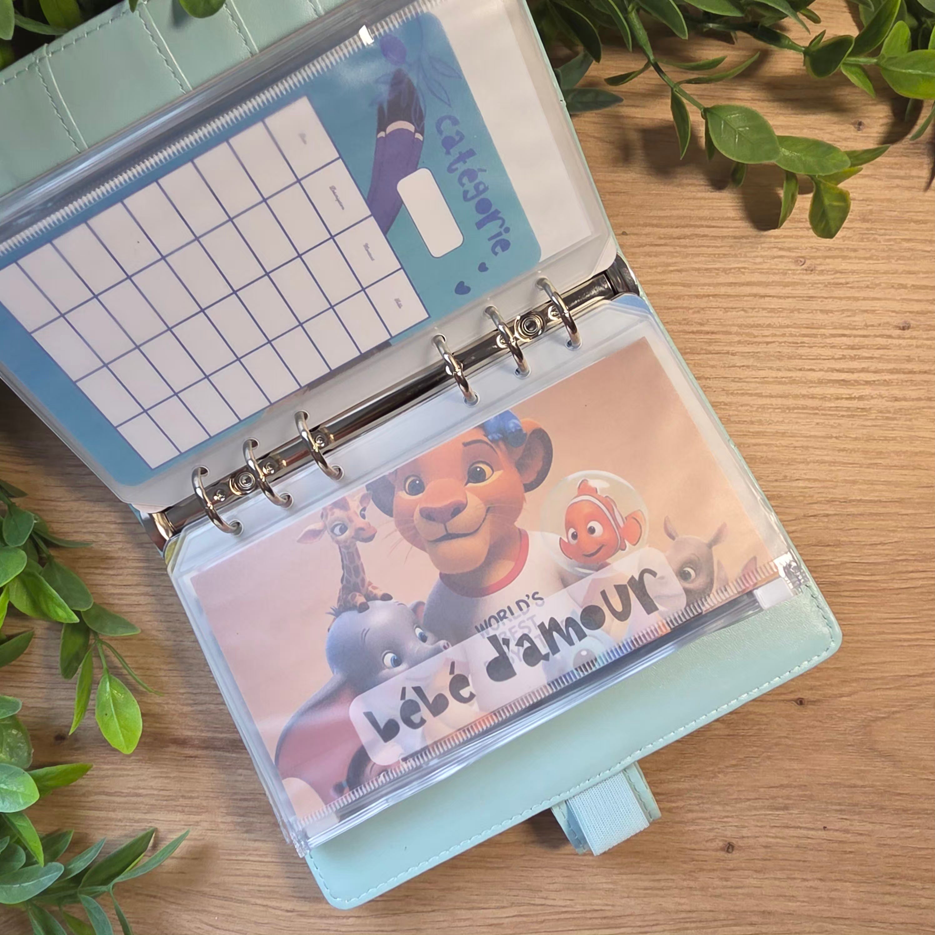 Classeur de Budget Complet "Simba" – Bleu Ciel (A6)