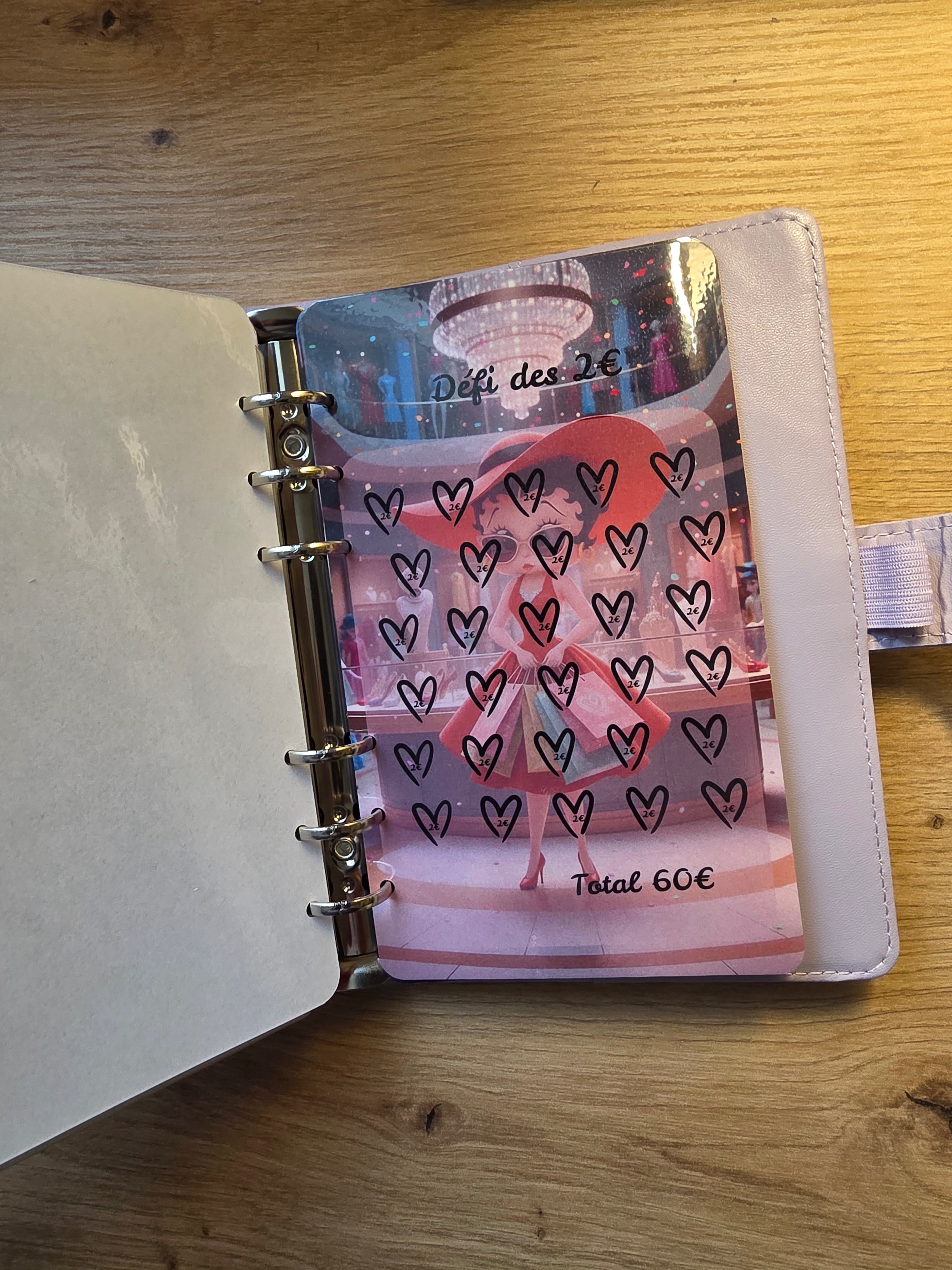 Classeur de Budget Complet "Betty Boop" – Mauve (A6)