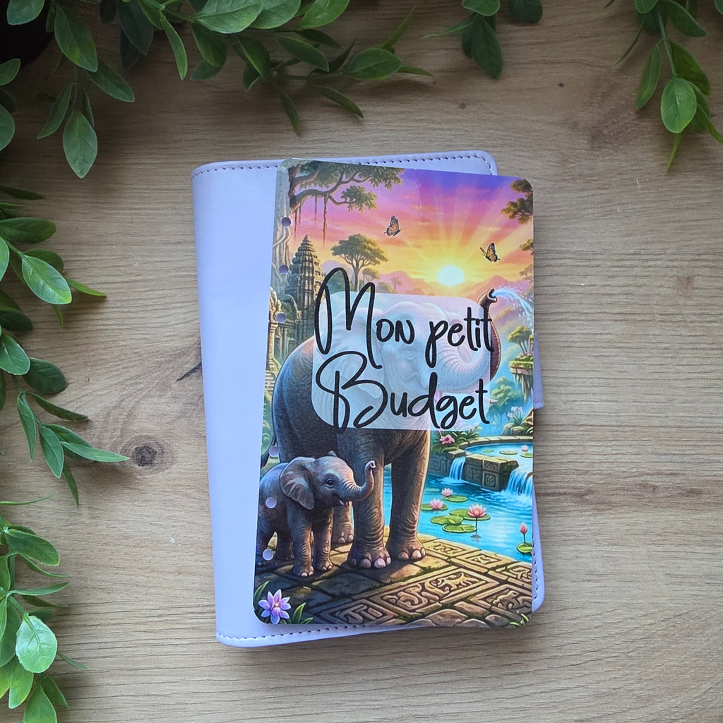 🐘 Classeur Budgétaire A6 – Thème Full Éléphant | Fait main