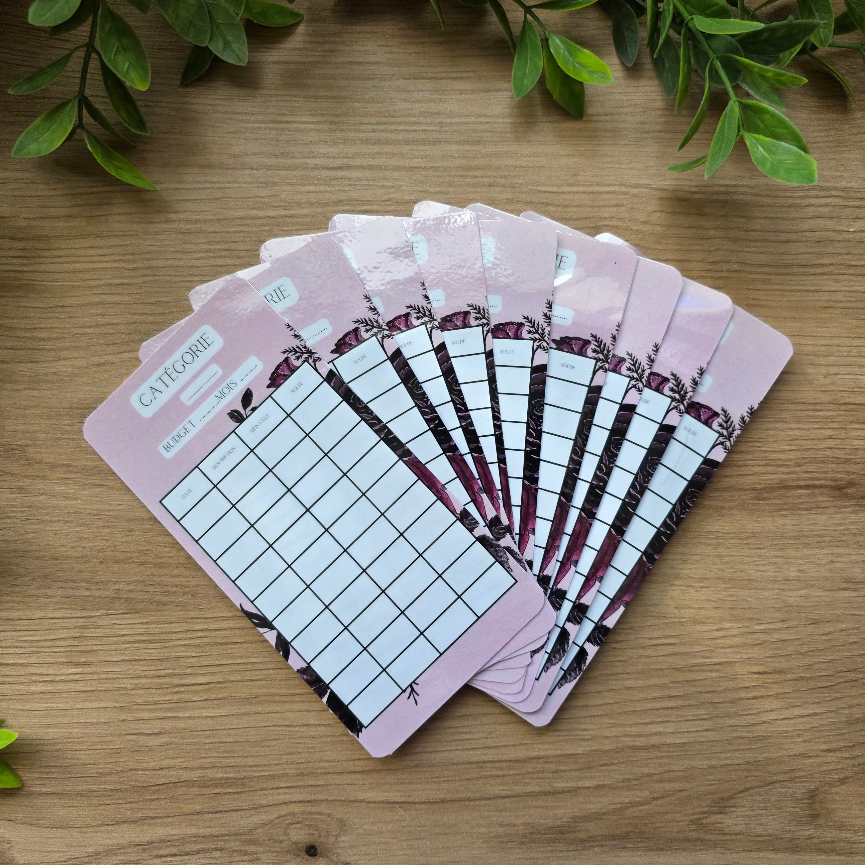Kit budgétaire Rose noire A6