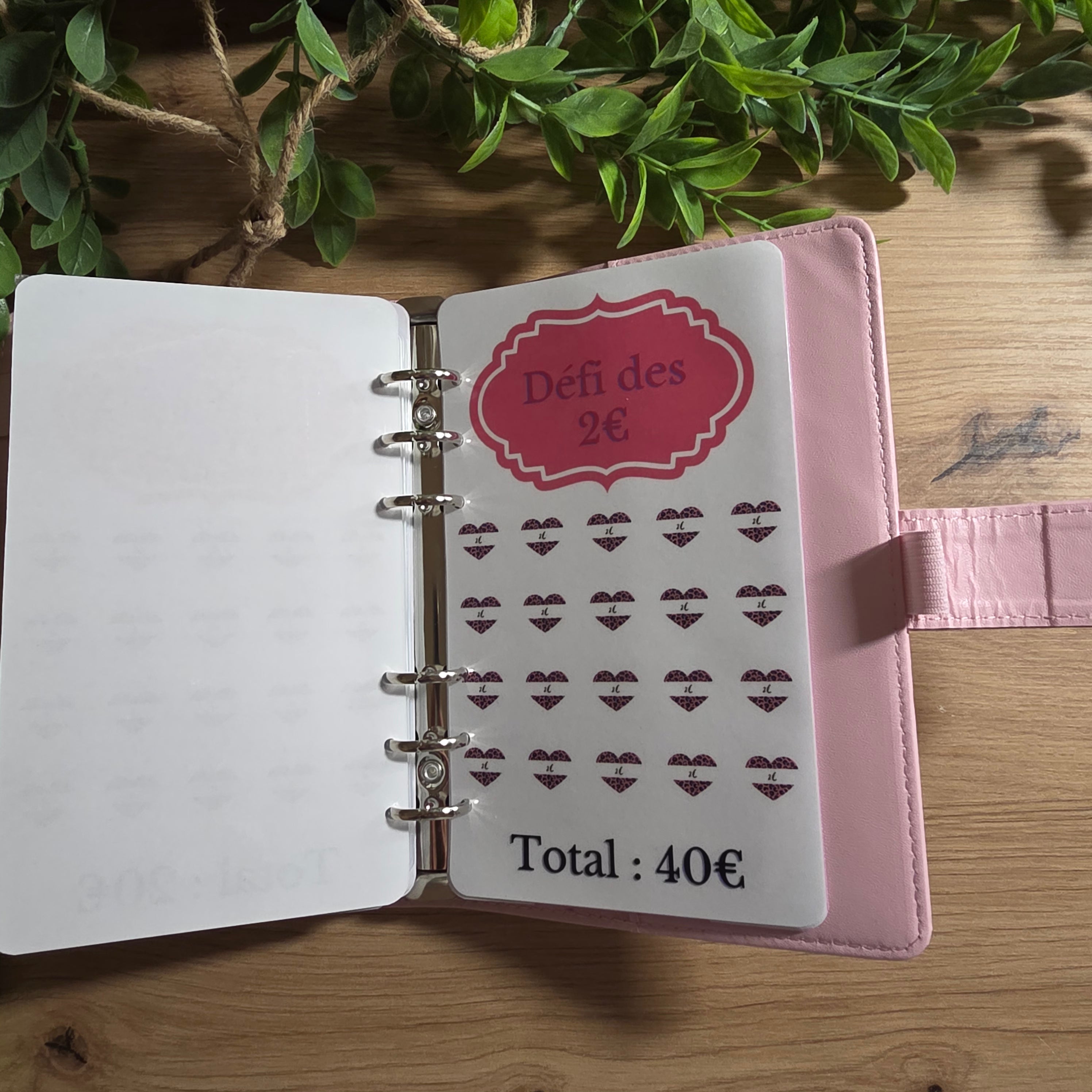 Classeur A6 + Kit Complet - Nœud Rose