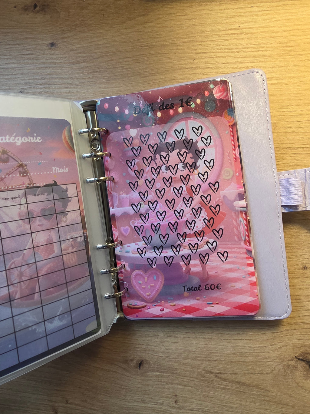 Classeur de Budget Complet "Betty Boop" – Mauve (A6)