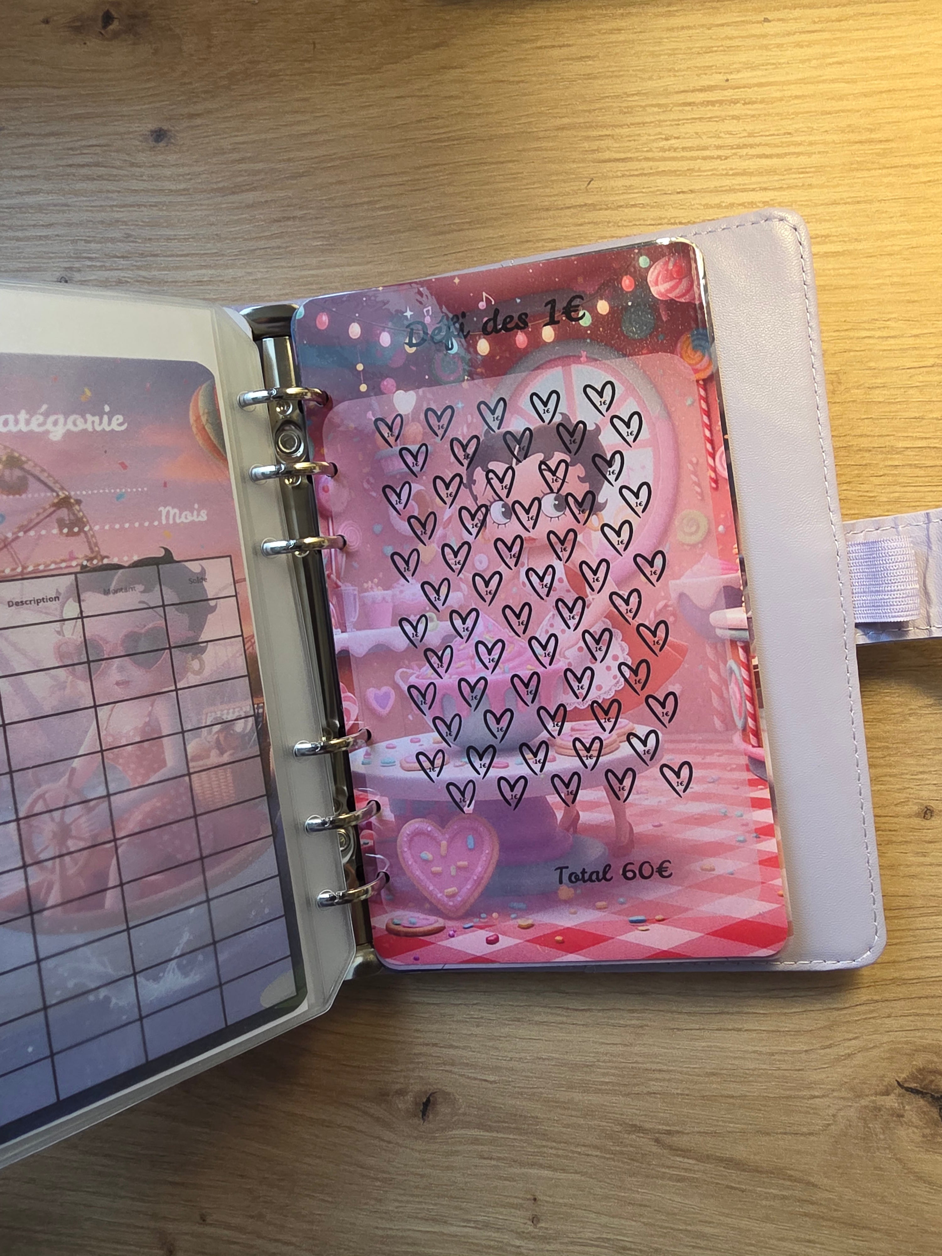 Classeur de Budget Complet "Betty Boop" – Mauve (A6)