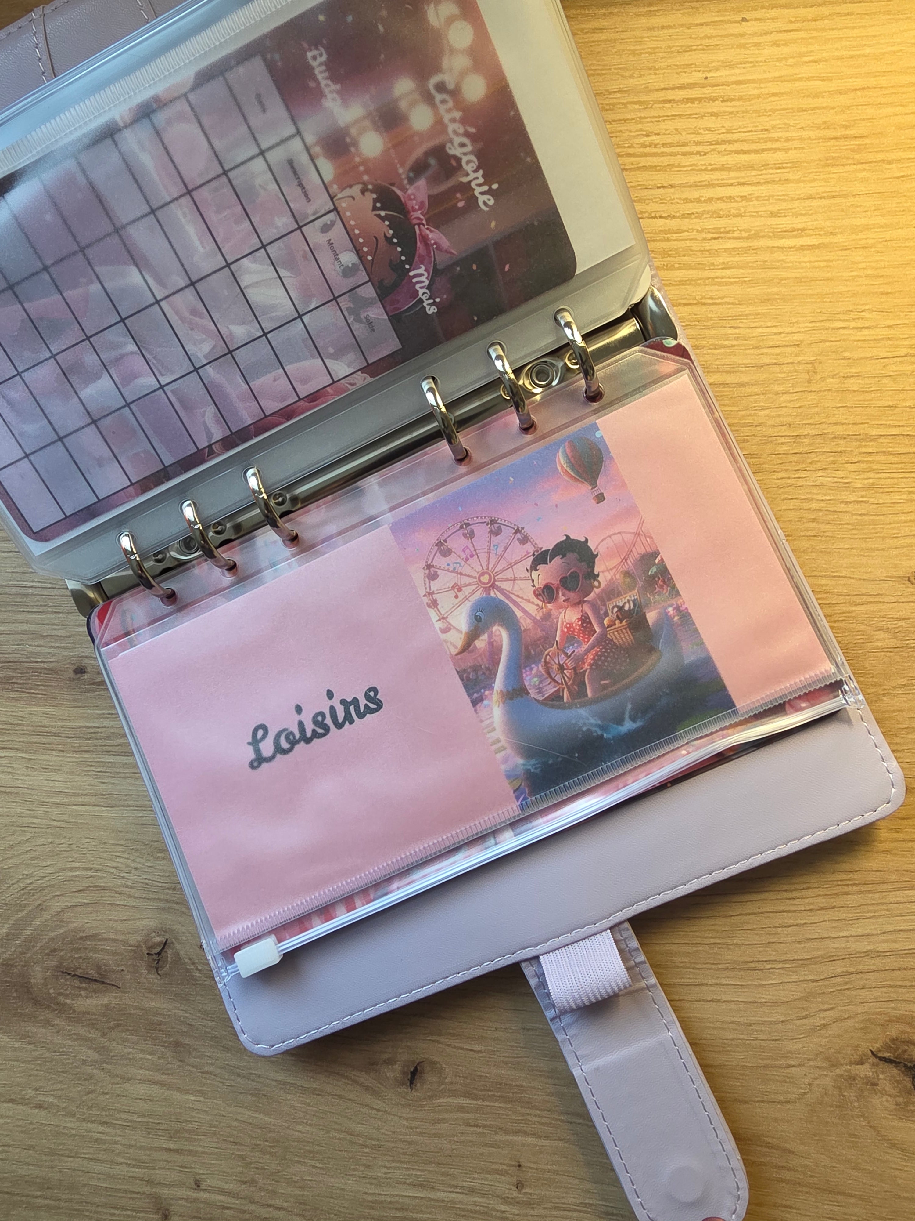 Classeur de Budget Complet "Betty Boop" – Mauve (A6)