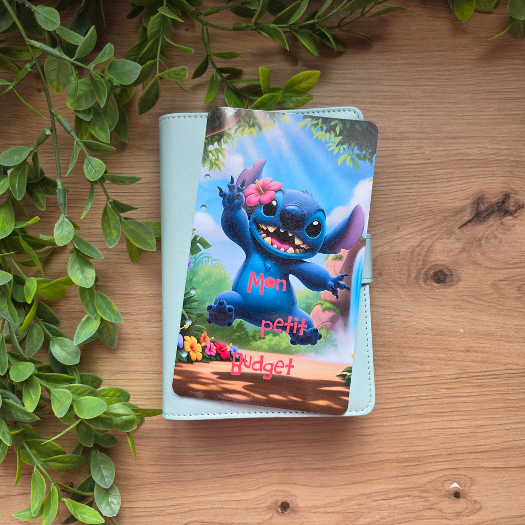 🌺 Classeur de Budget Complet "Lilo et Stitch Tropical" – Bleu Ciel (A6)