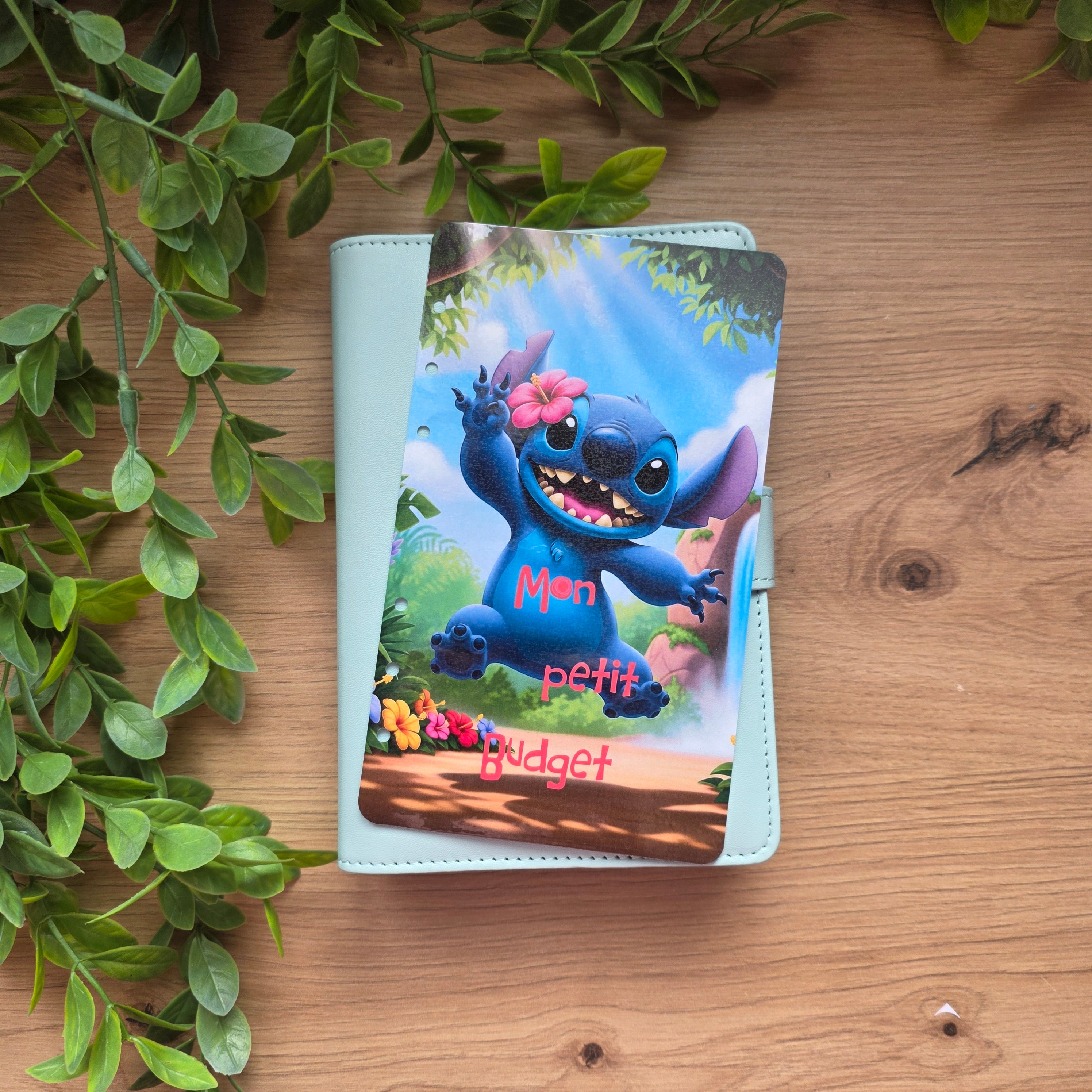 🌺 Classeur de Budget Complet "Lilo et Stitch Tropical" – Bleu Ciel (A6)