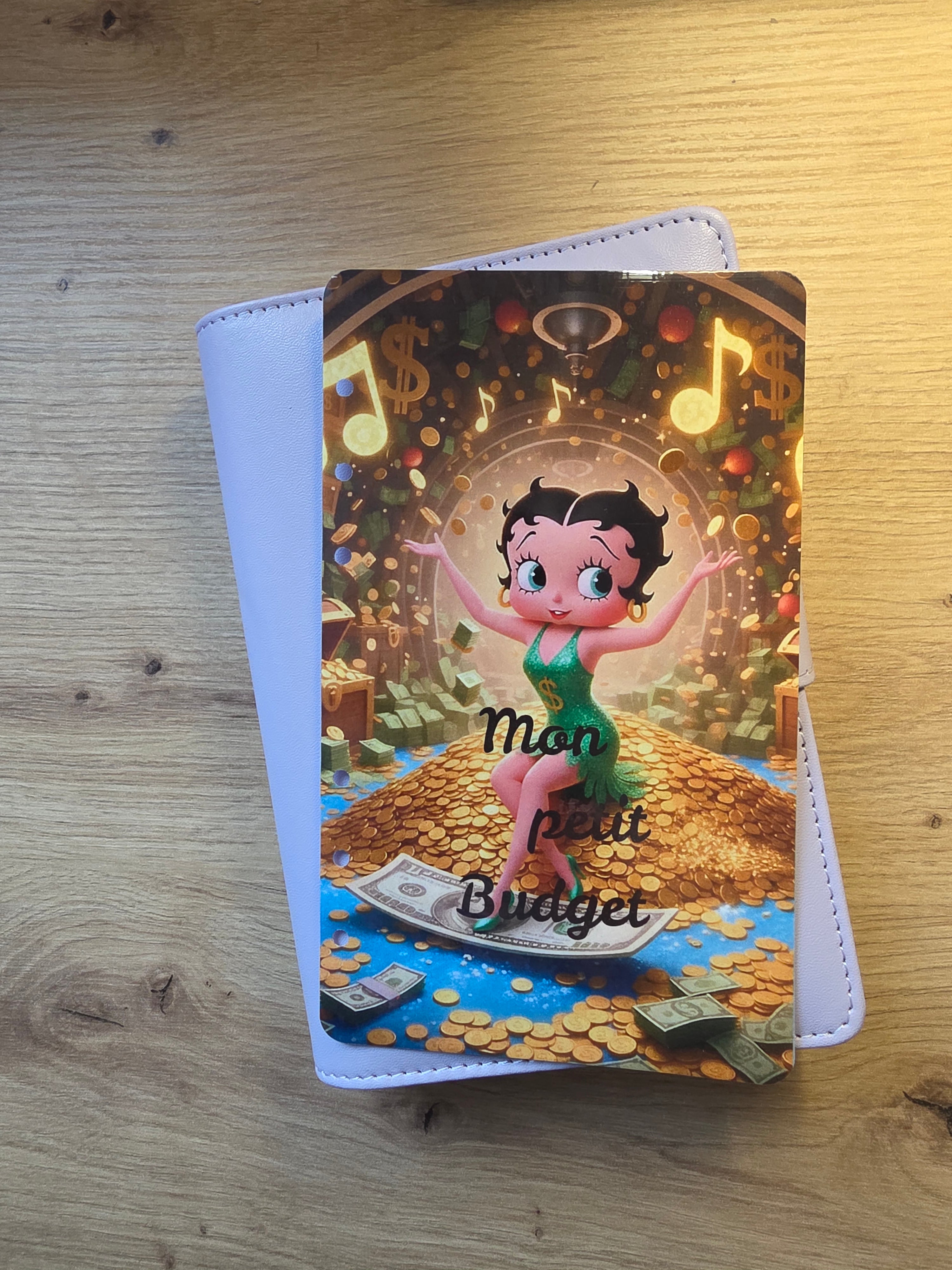 Classeur de Budget Complet "Betty Boop" – Mauve (A6)