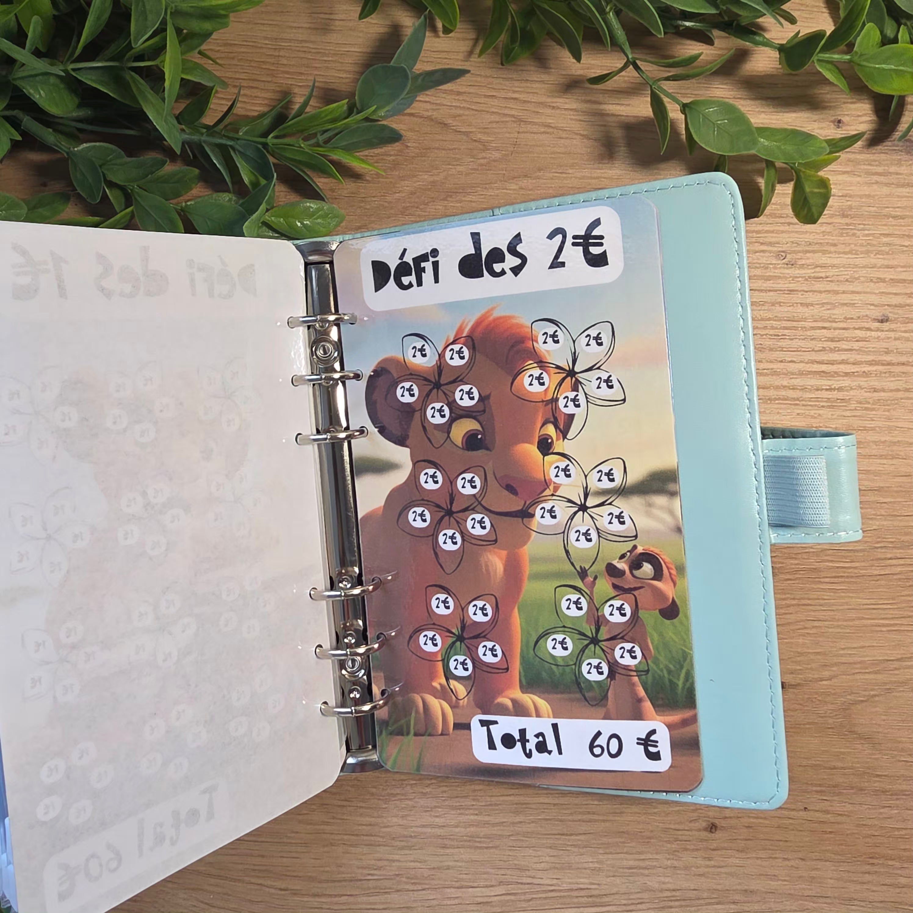 Classeur de Budget Complet "Simba" – Bleu Ciel (A6)