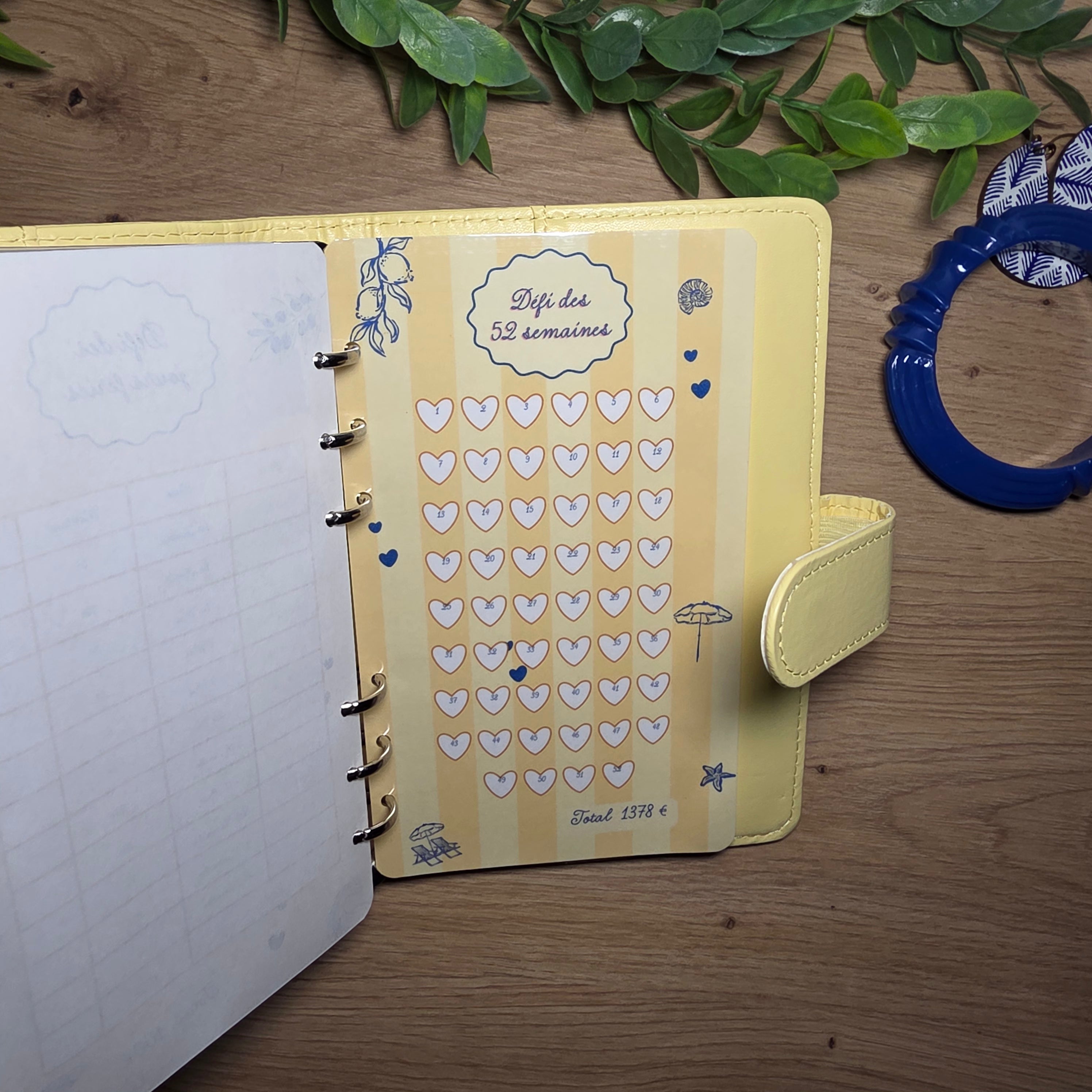 Classeur de Budget Complet "Dolce Vita" – Bleu  (A6)