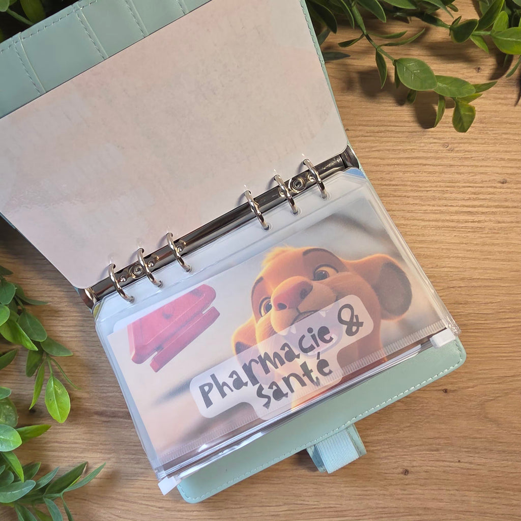 Classeur de Budget Complet "Simba" – Bleu Ciel (A6)