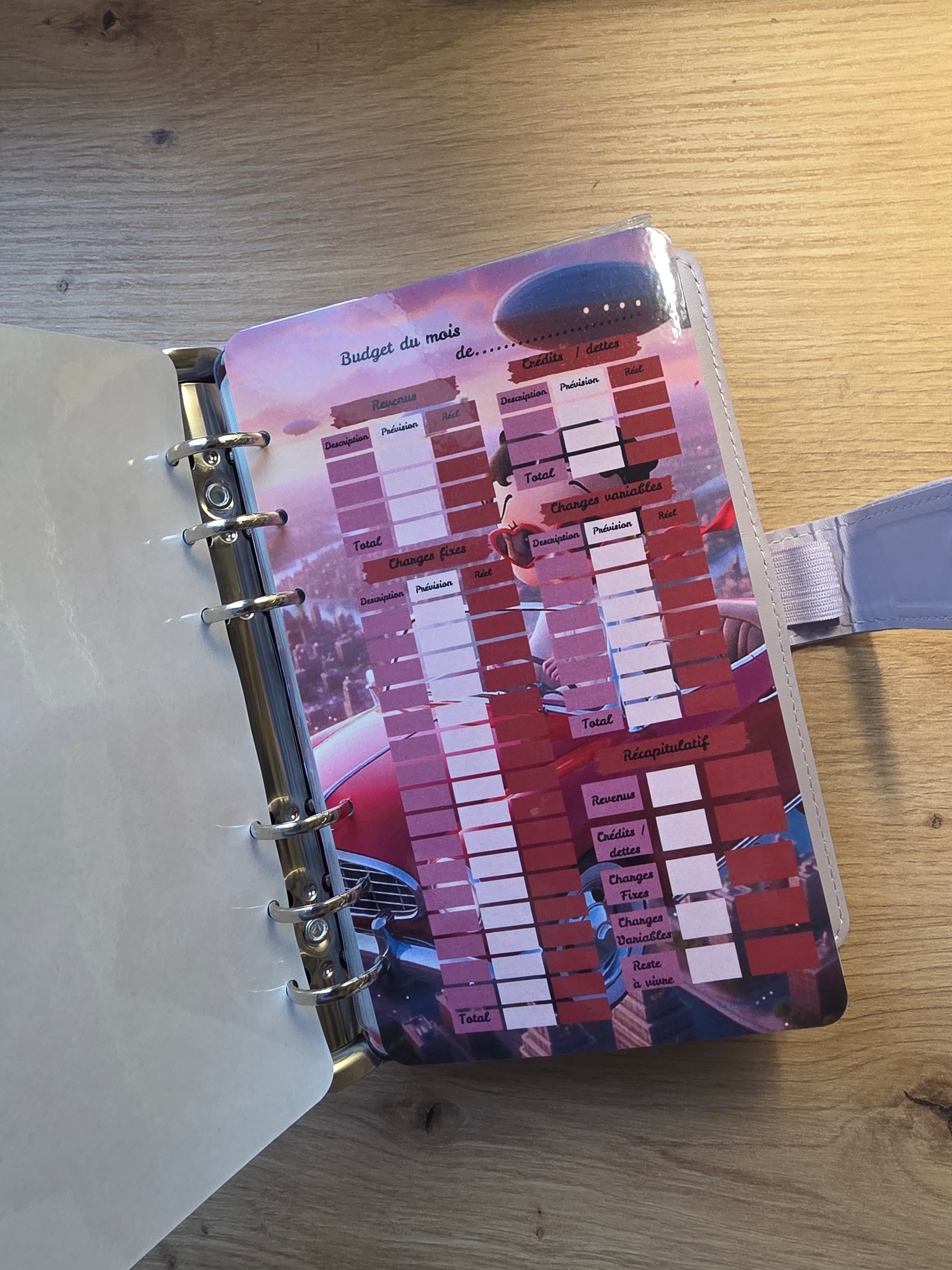 Classeur de Budget Complet "Betty Boop" – Mauve (A6)