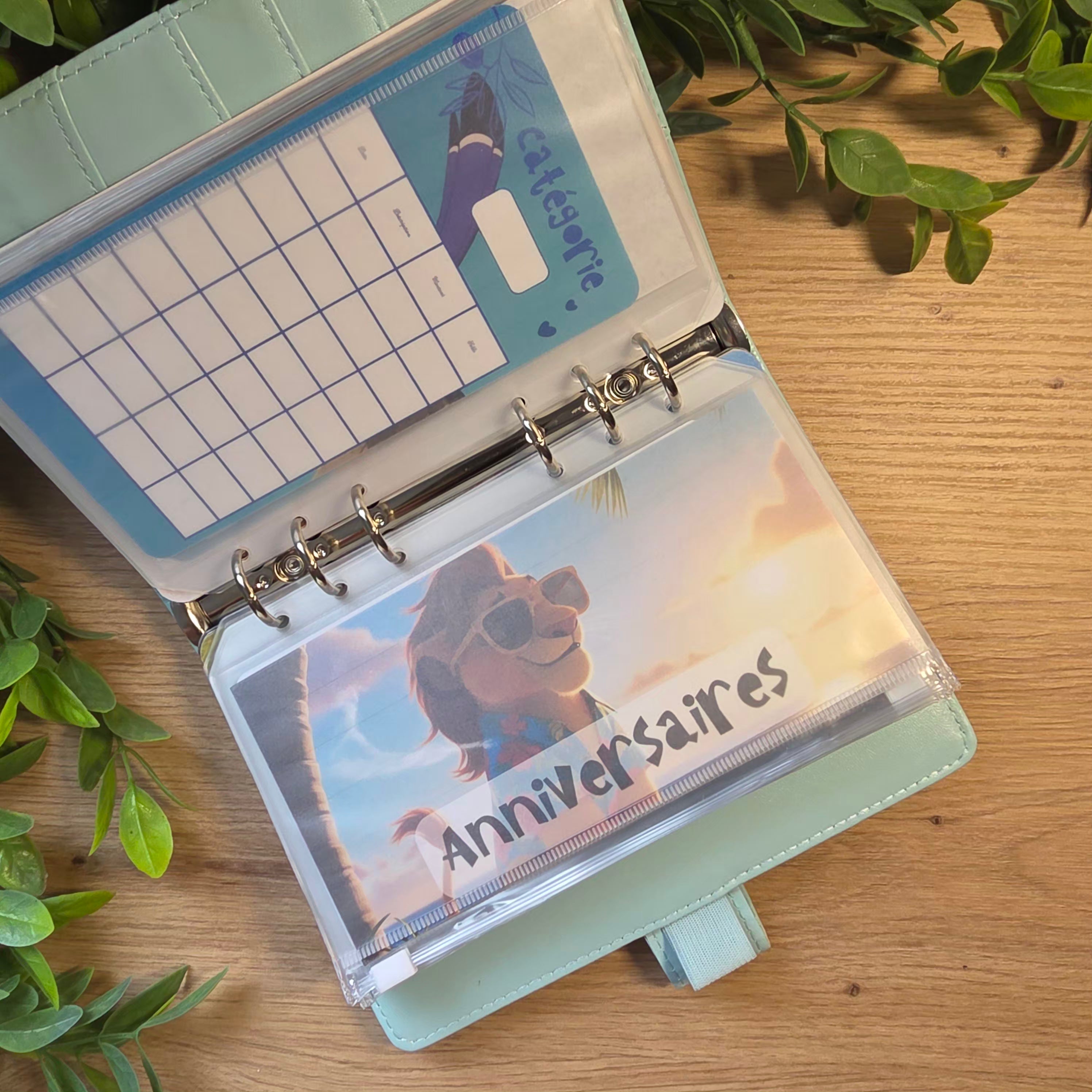 Classeur de Budget Complet "Simba" – Bleu Ciel (A6)