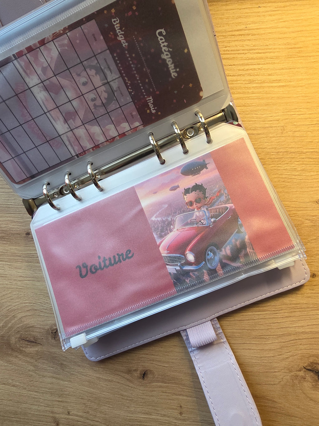 Classeur de Budget Complet "Betty Boop" – Mauve (A6)