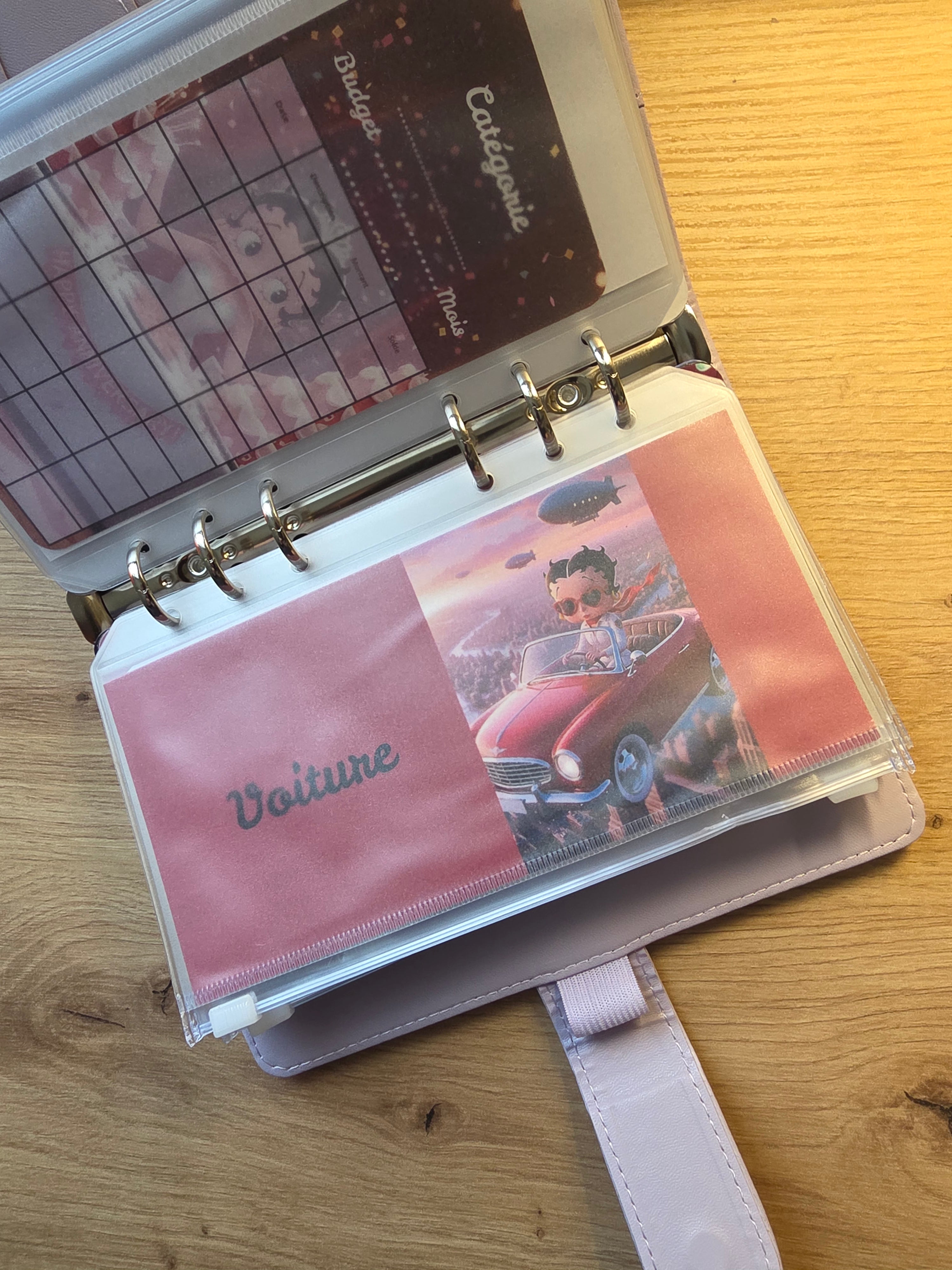 Classeur de Budget Complet "Betty Boop" – Mauve (A6)