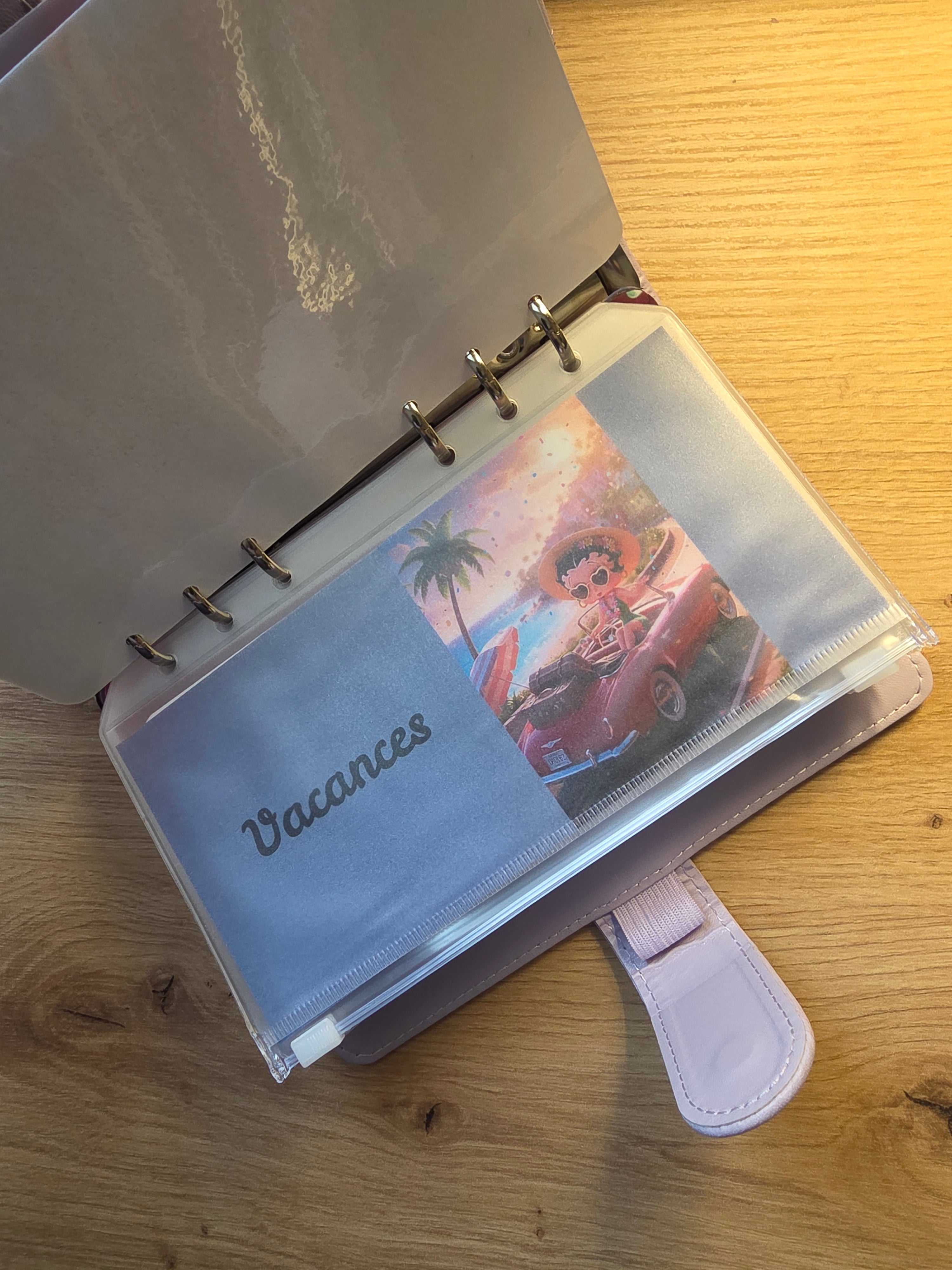 Classeur de Budget Complet "Betty Boop" – Mauve (A6)