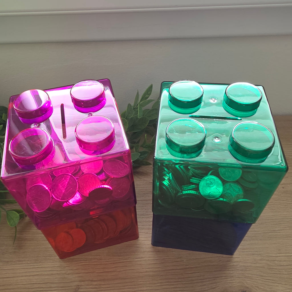 Tirelire Bloc Empilable Type Lego