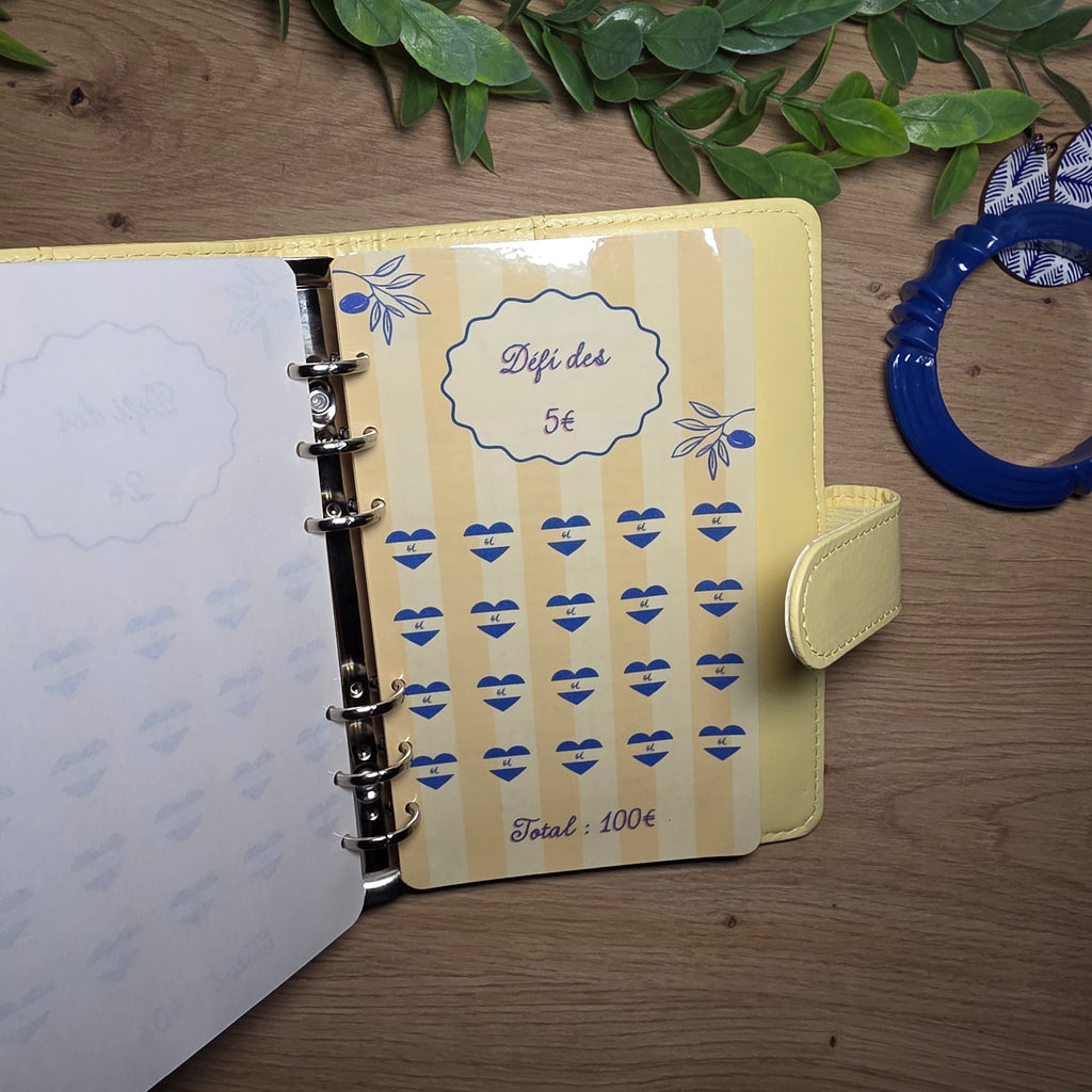 Classeur de Budget Complet "Dolce Vita" – Bleu  (A6)