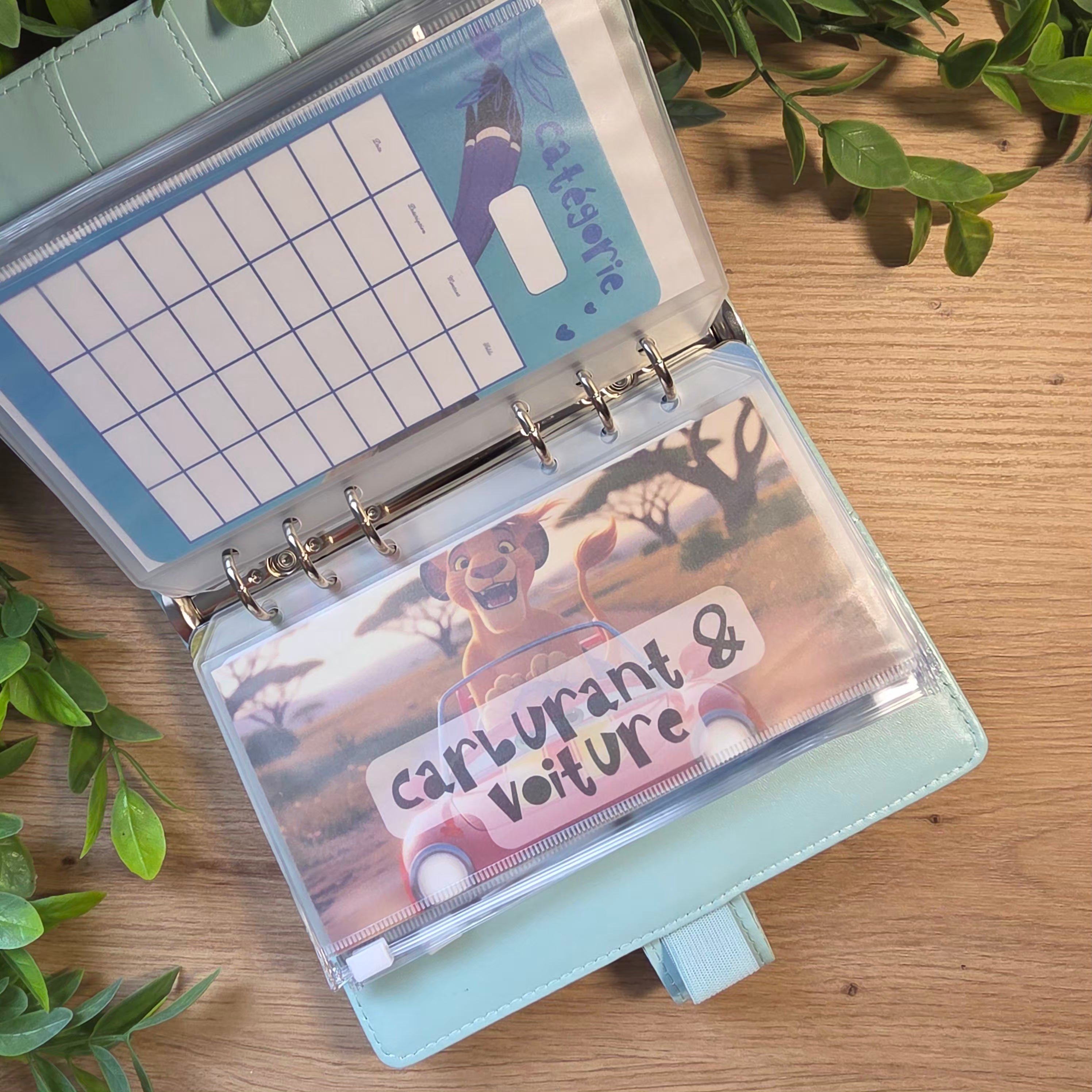 Classeur de Budget Complet "Simba" – Bleu Ciel (A6)