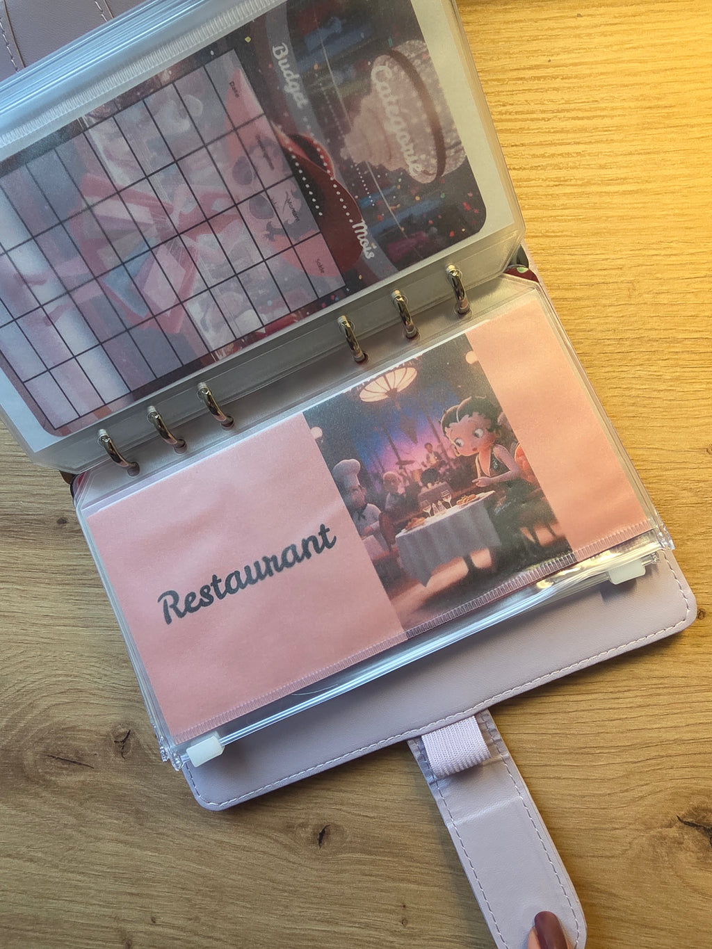 Classeur de Budget Complet "Betty Boop" – Mauve (A6)