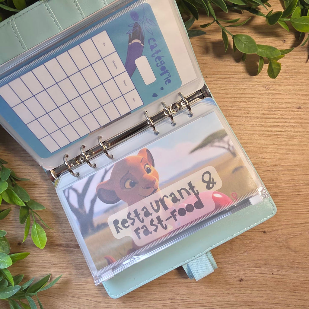 Classeur de Budget Complet "Simba" – Bleu Ciel (A6)